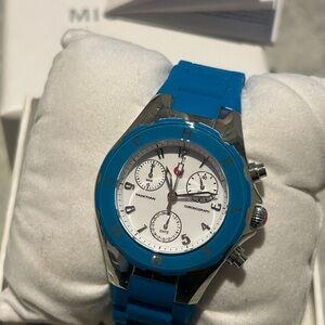 Michele Blue Chronograph Watch